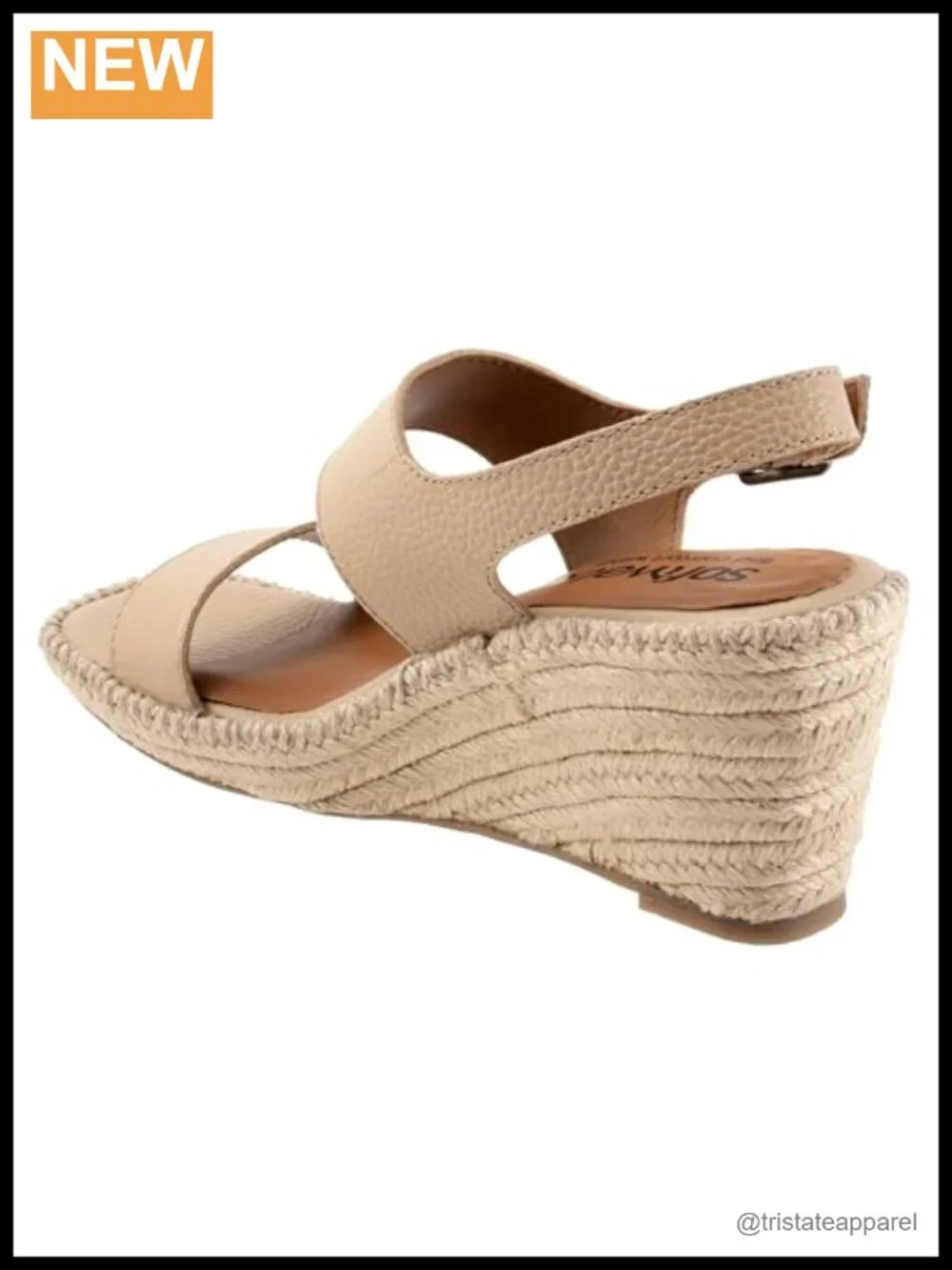 SoftWalk Hartley Leather Wedge Slingback Sandal Breathable Closed Toe